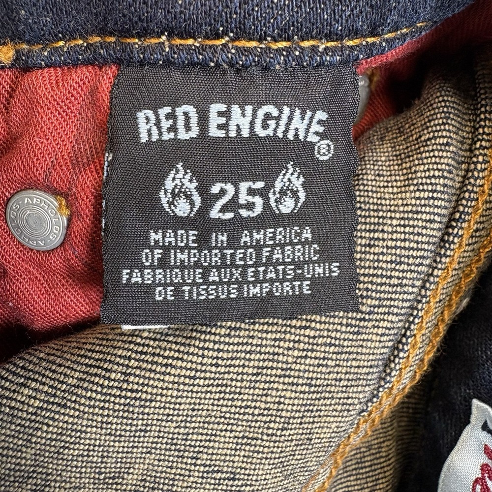 Red Engine Cinder Slim Straight Leg Jeans Womens 25 Dark Wash USA‎ Denim - Picture 5 of 12